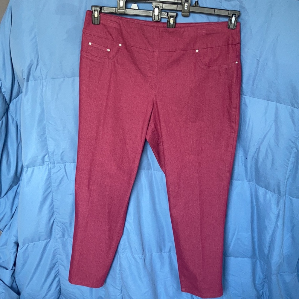 Hearts of Palm pant berry pull on pant size 22W - Picture 12 of 17